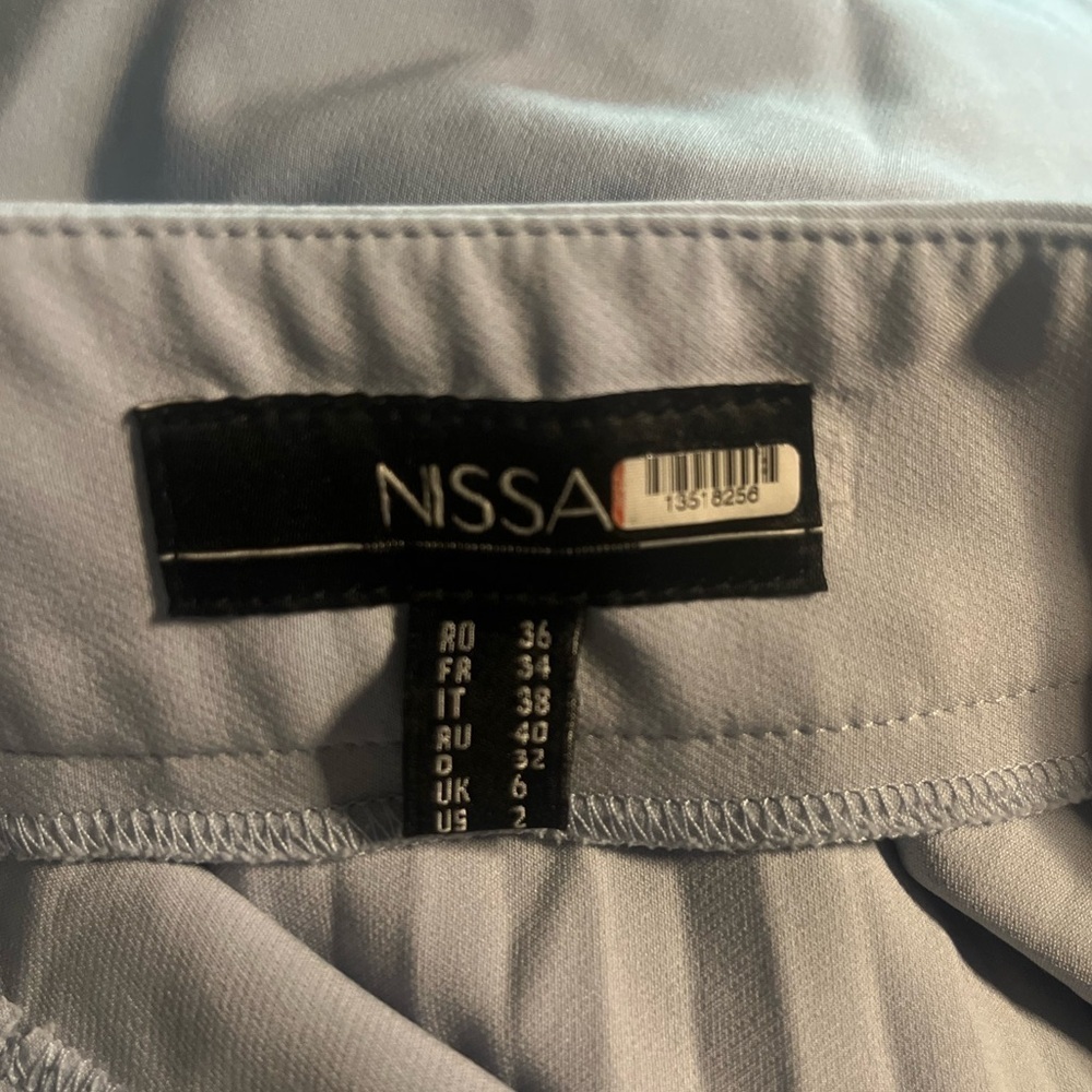 EUC Nissa- Pale Light Grey Blue Skirt. Size 2. - Picture 3 of 6